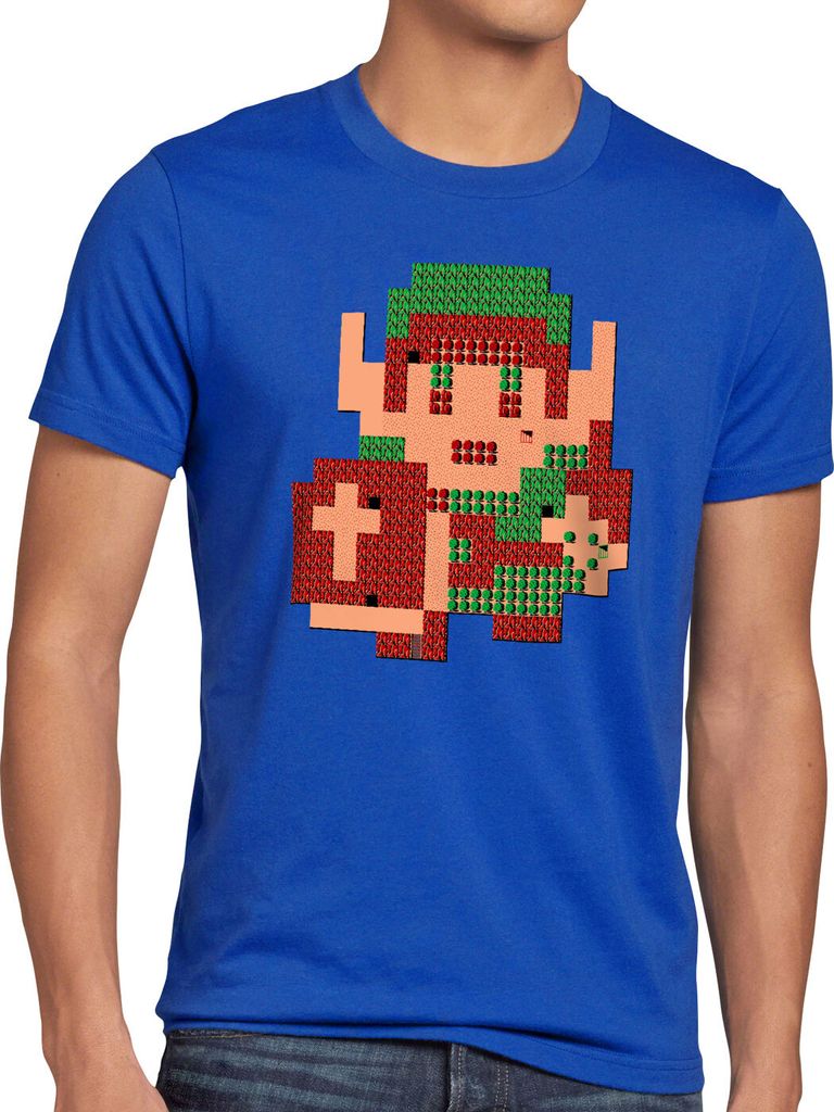 style3 8-Bit Link Herren T-Shirt pixel schwert
