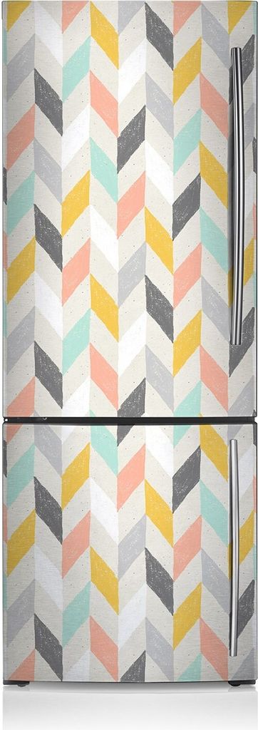 Aufkleber Kühlschrankmagnete Dekoration Kühlschrankfolie 70x190 cm - HERRINGBONE-Tapete.