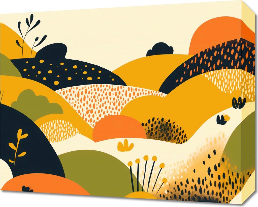 Bild 50x40cm Landschaft in Sonnenfarben