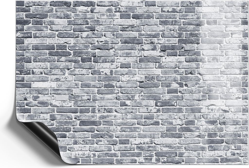 DEQORI Magnetmatte Universal 42x30 cm (A3) 'Graue Ziegeltexturen' Magnetfolie Kalender Planer