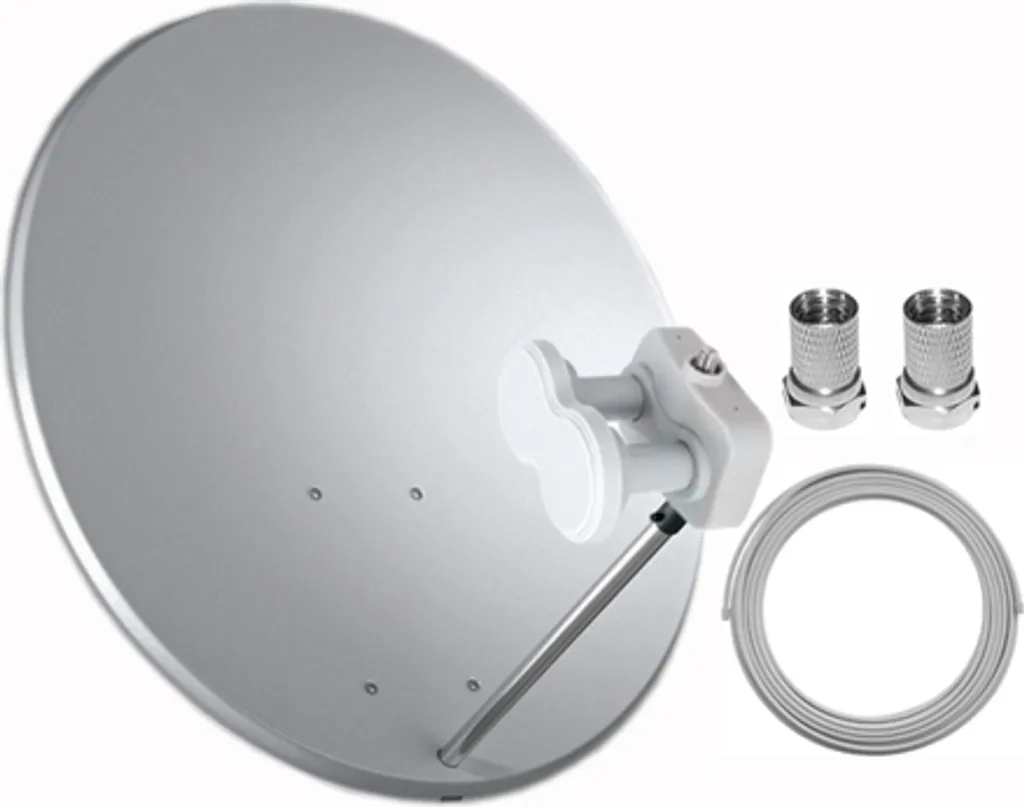 Parabole Satellite 80cm Acier Tele System avec Tête Monoblock Simple