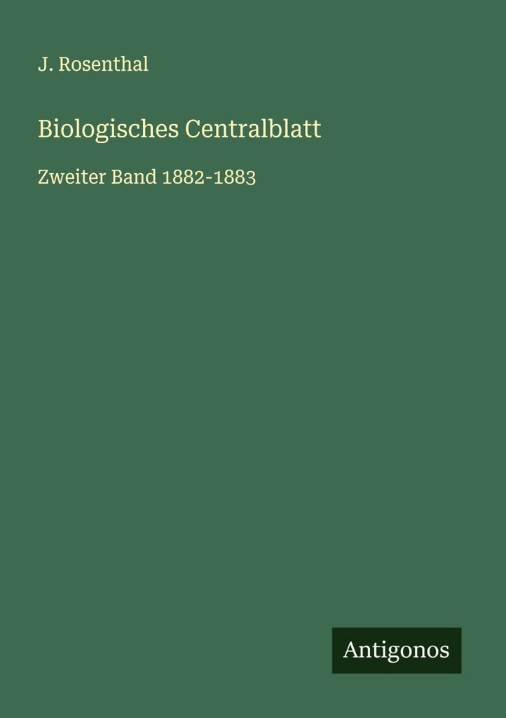 Biologisches Centralblatt