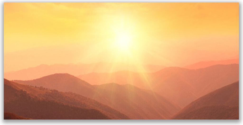 Tulup Leinwand-Bilder 140x70 Wandbild Canvas Kunstdruck Sonne Gebirge Landschaft