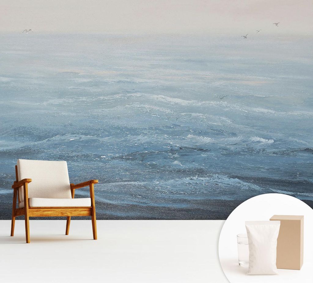Fototapete - 312x219 cm - Tapete - Wandtapete - Wandbilder - Dekofolie - Tapete Folie - Wand - Dekoration - Wohnzimmer - Das Meer ist ruhig