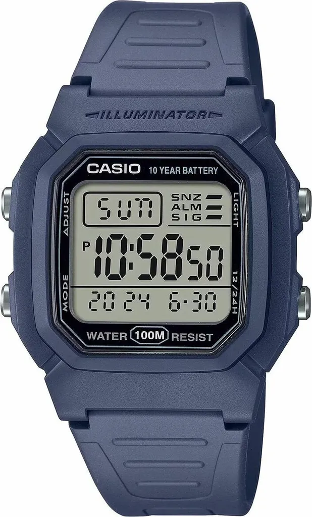 Montre Sport Casio W-800H-2AVES Homme/Femme Étanche pour Sport