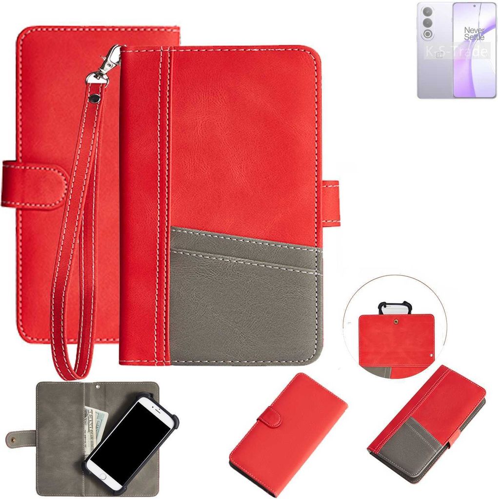 K-S-Trade Handy Schutzhülle für OnePlus Ace 3V Hülle Portemonnee Brieftasche Klapphülle Kartenfächer Flip Wallet Case Etui