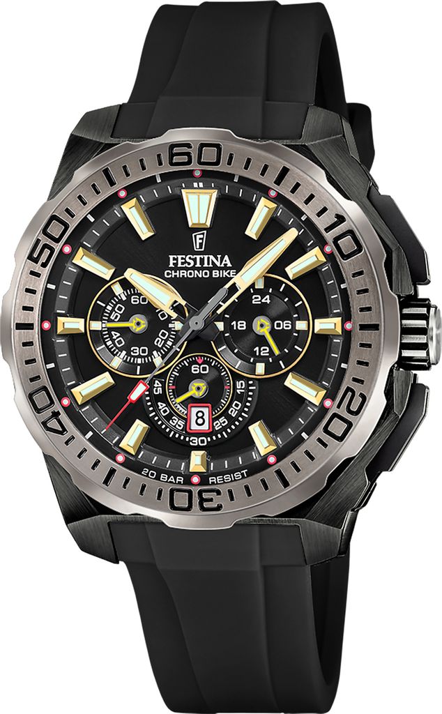 Festina Herrenuhr Chrono Bike Armbanduhr Kautschuk schwarz UF20726/3