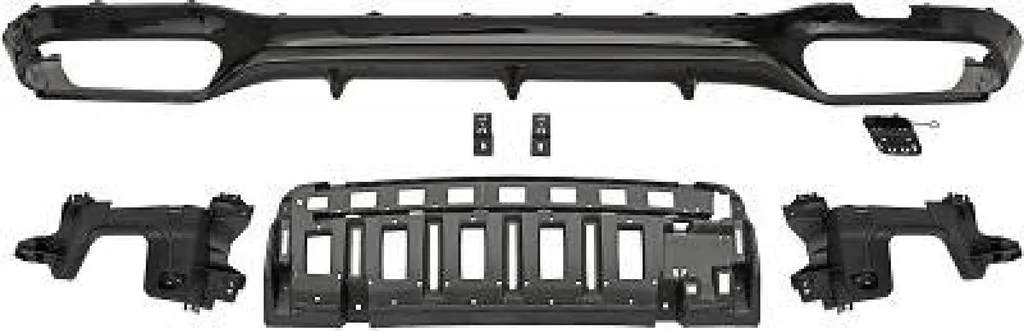 Diffuseur arrière ABS noir robuste DIEDERICHS 1618358 Mercedes Classe E