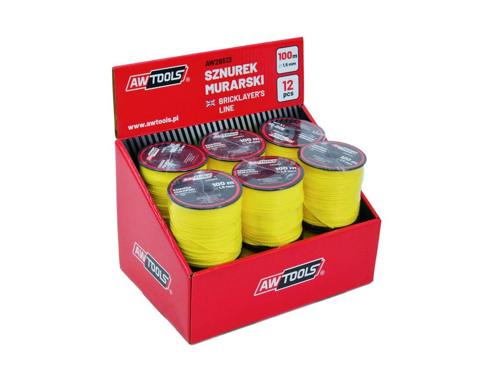 Awtools sznurek murarski 100m / 1,5mm 12szt. Immagine del prodotto 