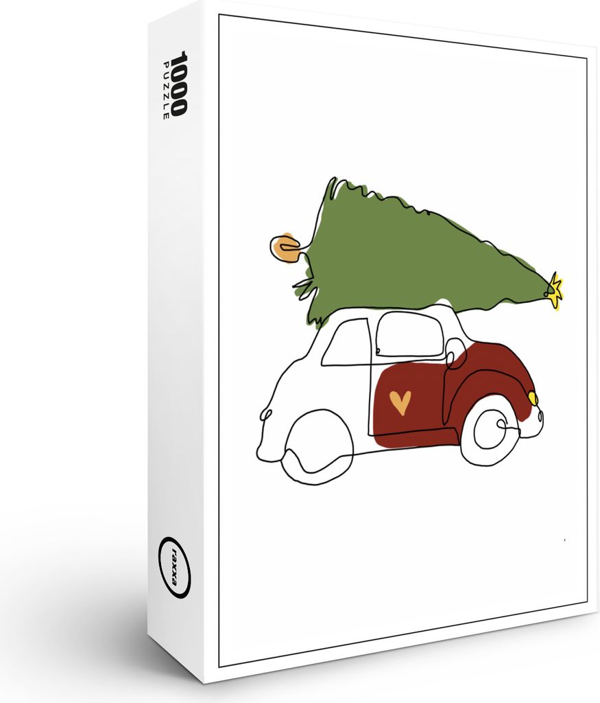 raxxa Premium-Puzzle "Weihnachtsauto", 1000 Teile