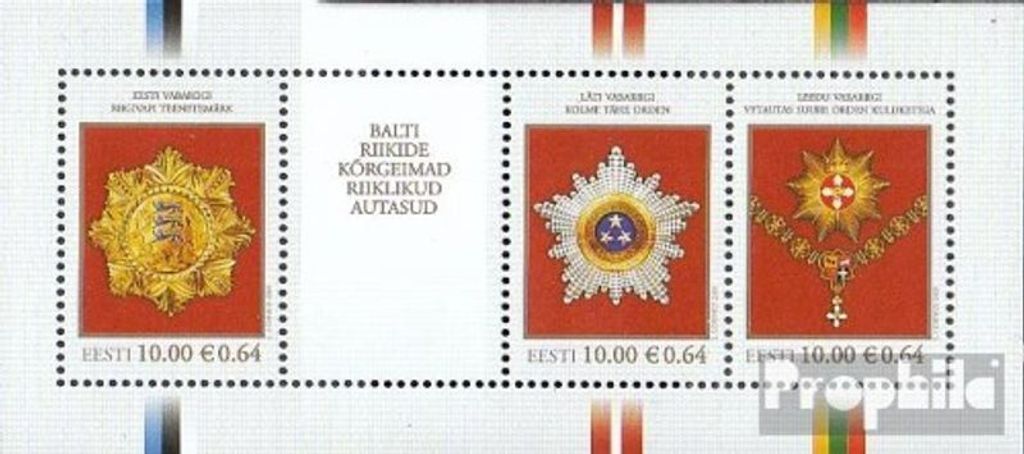 Briefmarken Estland 2008 Mi Block31 (kompl.Ausg.) postfrisch Orden