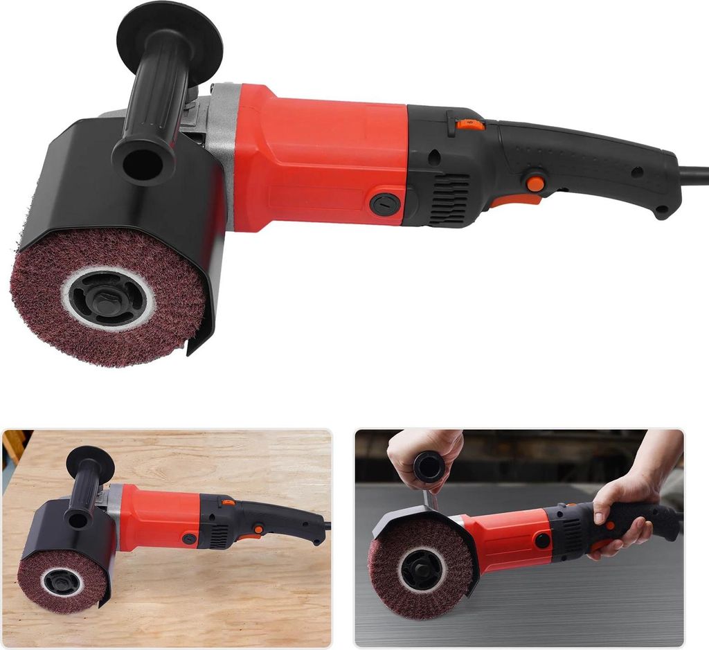 Polierbürste - Satinierwalze - Für Metallbearbeitung - Schleifen & Polieren - Spezial-Schleifwerkzeug - - Rot
