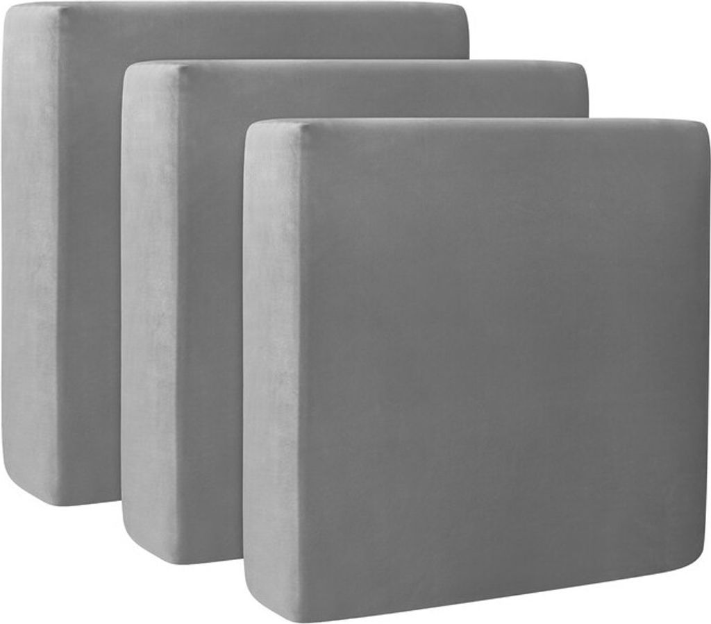 3 Stück Stretch Couchkissenbezüge Weicher Samt Sofakissen Produktbild 