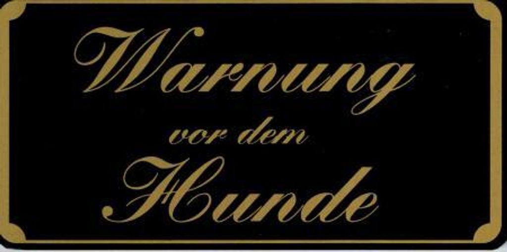 Schild - WARNUNG VOR DEM HUNDE - Gr. 15,5 x 7,5 cm - 308066 - Tiere Wachhund