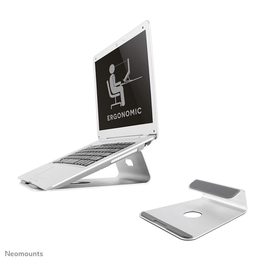 Neomounts NSLS025 Laptop-Halterung 10-17" - universal, Laptop-Ständer, Silber, Aluminium, 25,4 cm (10"), 43,2 cm (17"), 5 kg