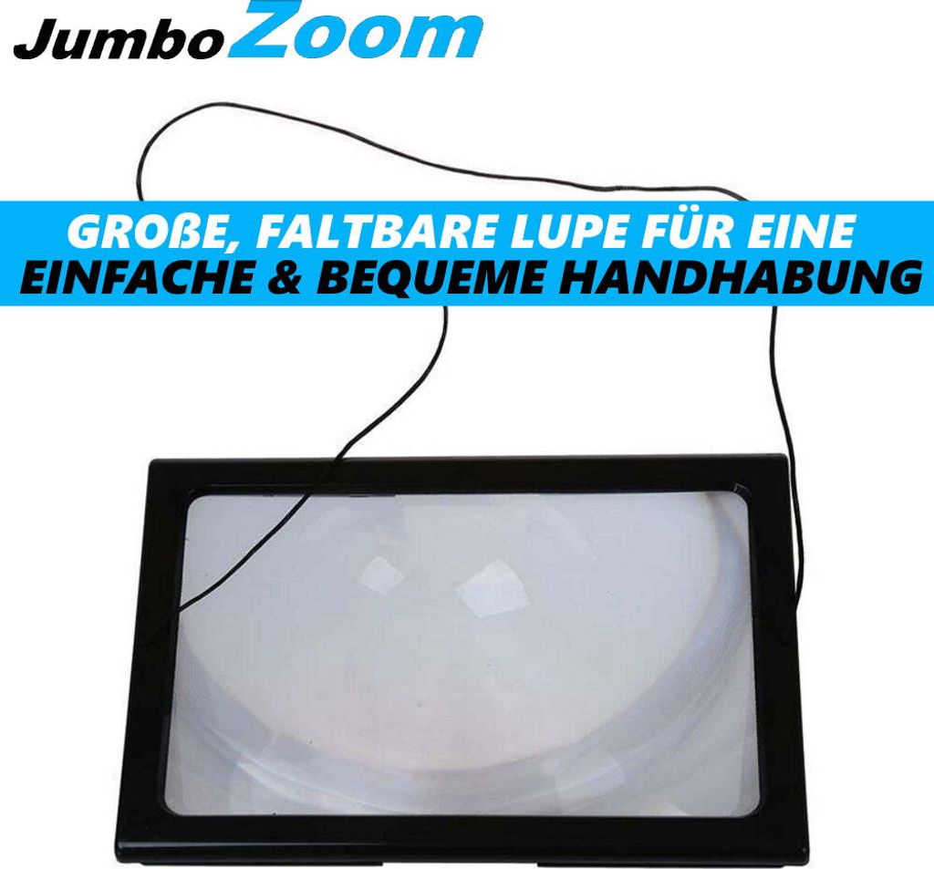 JumboZoom ramenní lupa XXL čtecí lupa Stojanová lupa Stolní Obrázek produktu 4