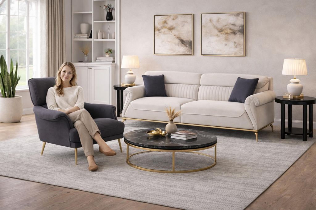 Bequemes Sofa und Sessel für Ihr Wohnzimmer Stil und Luxus in einem Möbelstück
