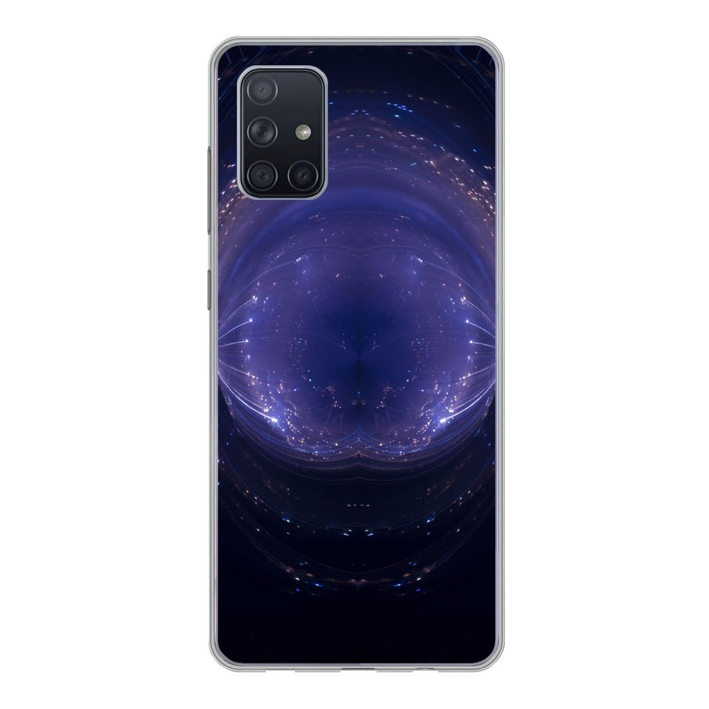 MuchoWow Handyhülle Schutzhülle Hülle für Samsung Galaxy A51 5G Licht - Abstrakt - Nacht Silikon Softcase Handy Hülle - Abbildung