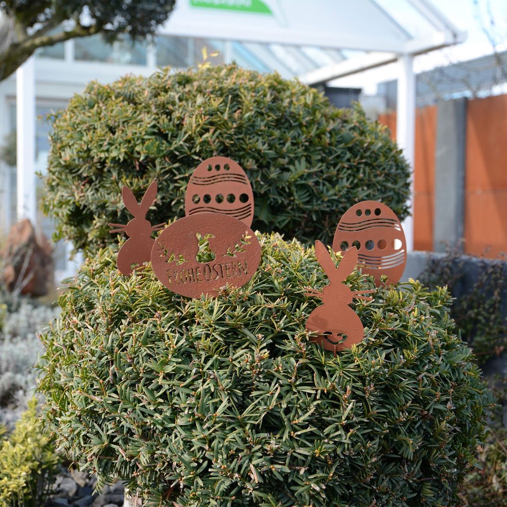 UNUS® Gartenstecker Frohe Ostern (2 Hasen, 2 Eier , 1 Produktbild 4
