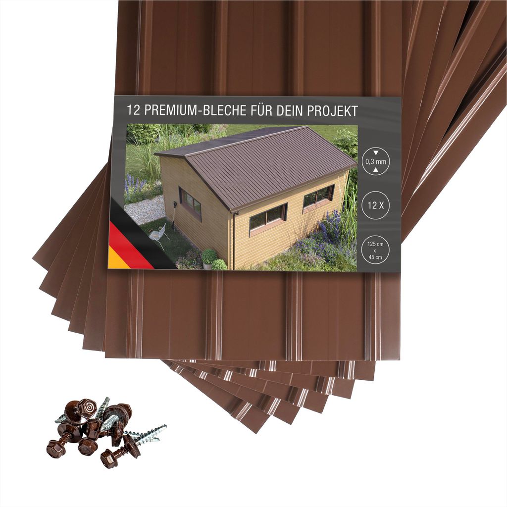 SMART Cover Set H12 Plus, 12 x Trapez-Abdeckblech 125 x 45 Produktbild 