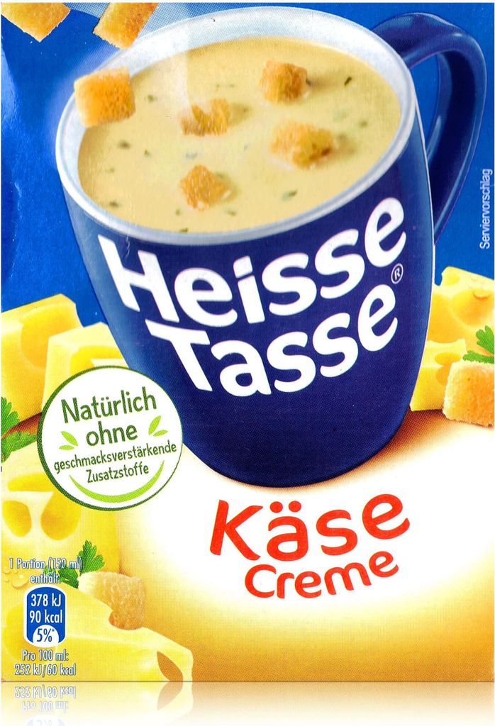 Heisse Tasse Käse Creme mit Croûtons 3 Beutel á 18g (1er Pack)