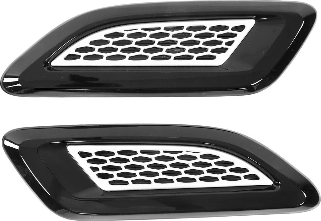 2PCS Auto Motorhaube Air Vent Outlet Trim Dekorative Abdeckung Ersatz für GR Supra A90 20192022 (Schwarz Silber)