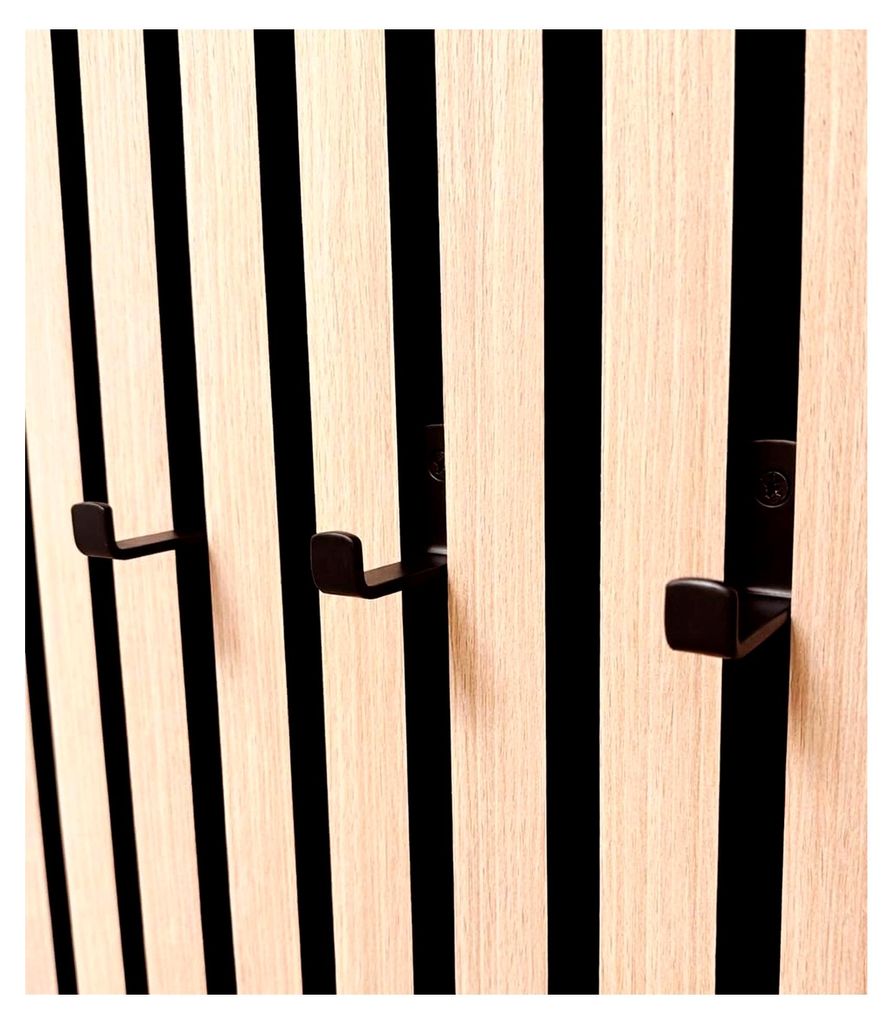 Garderobenhaken für Akustikpaneel – 4er Set – Metall – Schraubmontage – verschiedene Breiten (13 mm)