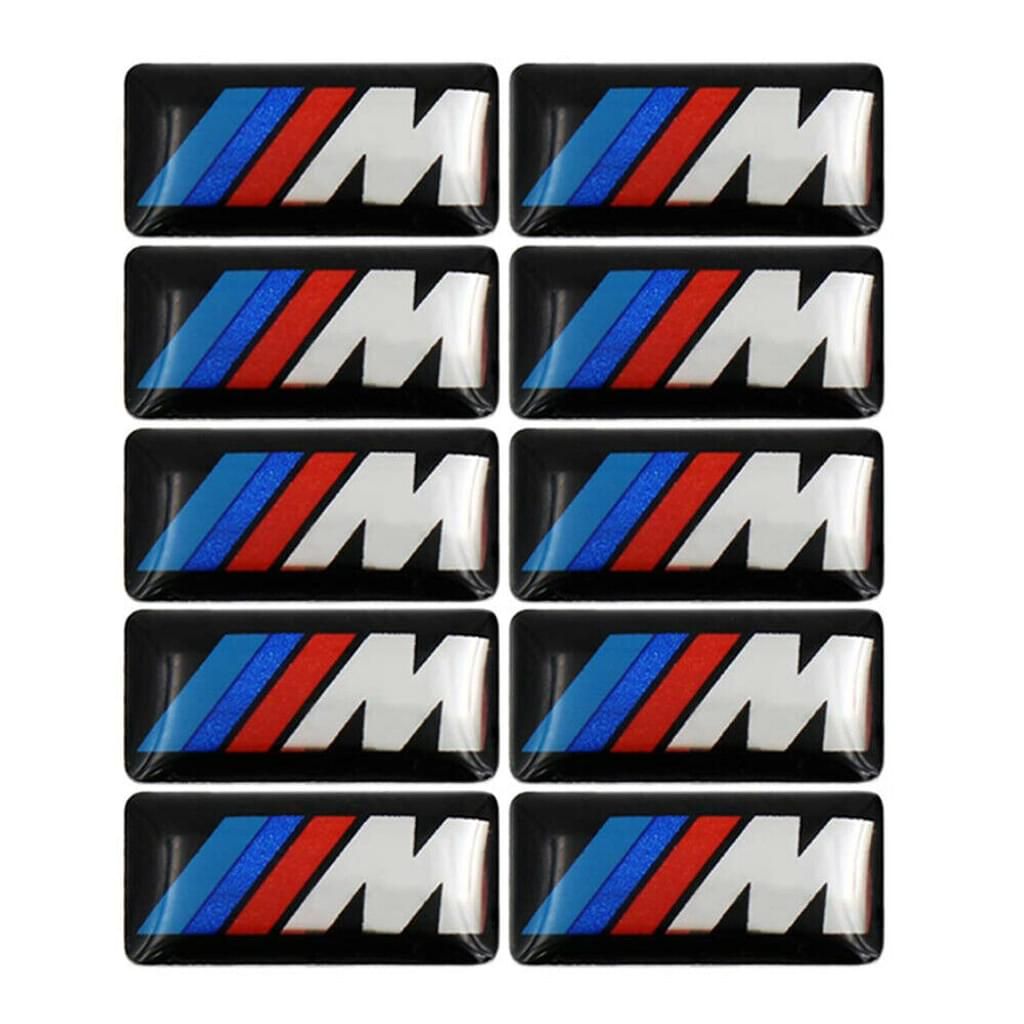 10pcs M Power Performance Badge Sticker Metal