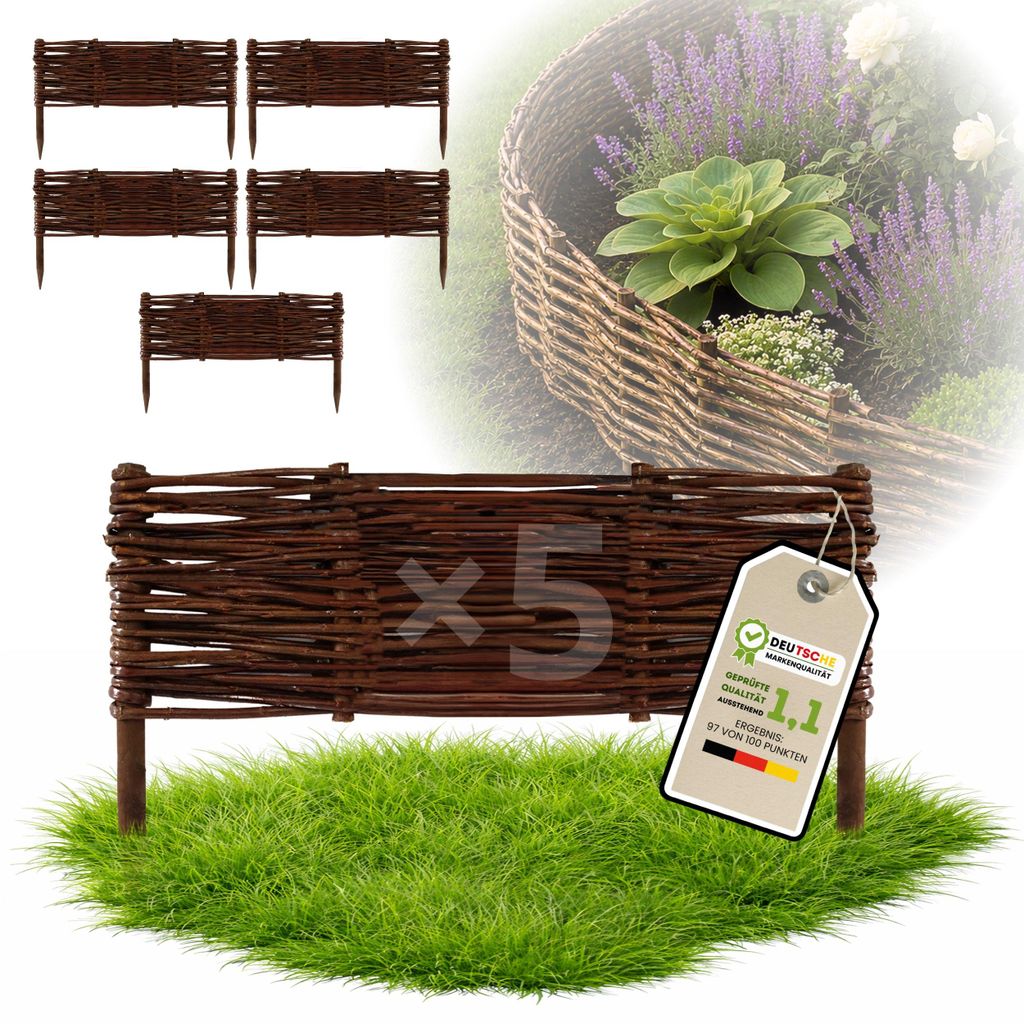 Floranica 5 kusů Vrbový plot 20 cm x 50 cm – Zahradní plot Obrázek produktu 