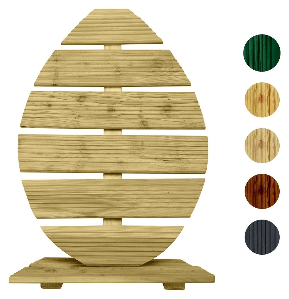 Floranica Osterdeko aus Holz 70 cm Hoch Unbehandelt für draußen und drinnen Osterdekoration - Handmade Osterei Gartendeko