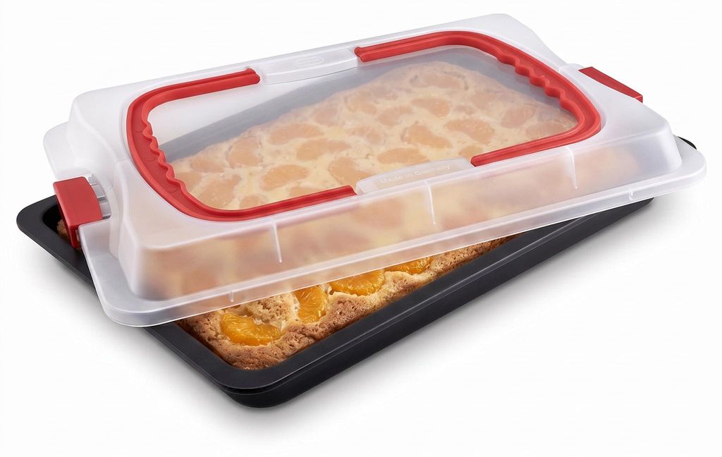 Oetker Plaque à gâteaux avec couvercle de transport BAKE & Image du produit 