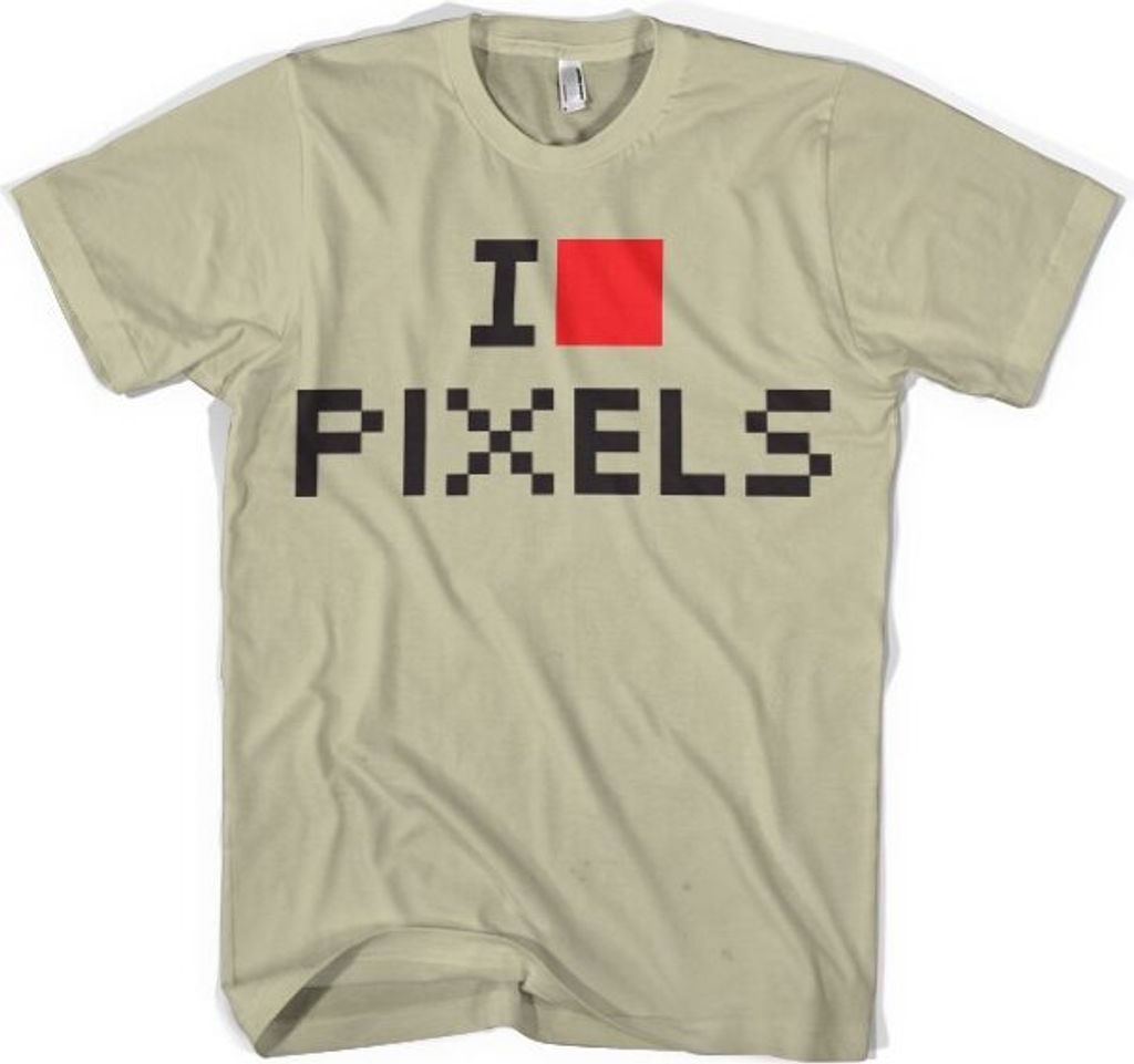 I Love Pixels T-Shirt - Medium - Khaki