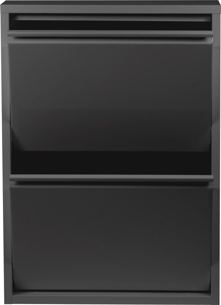 Schuhkipper >BLACK< (1stk) Schwarz lackiert, Metall, montiert - 50x72x15 (BxHxT)