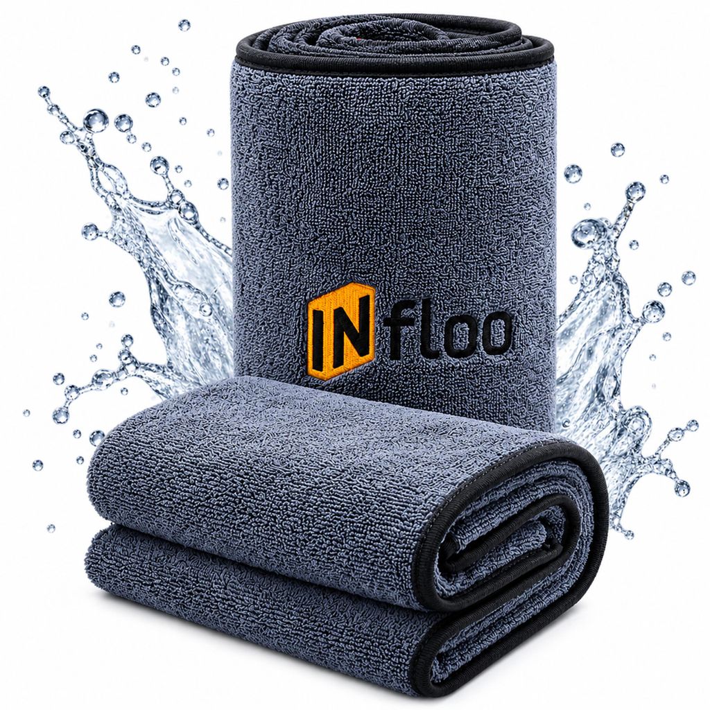 INfloo Mikrofasertuch Auto 60x90 cm 500 GSM Detailing Produktbild 