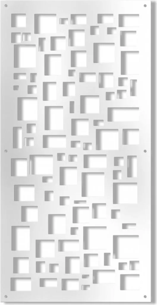 Separè Traforato PVC Bianco 73x148 - Pannello Decorativo Interno/Esterno