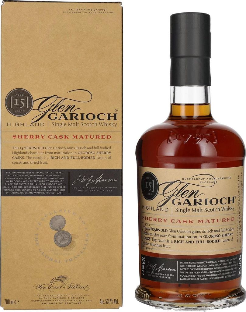 Glen Garioch 15 Years Old SHERRY CASK MATURED 53,7% Vol. Image du produit 