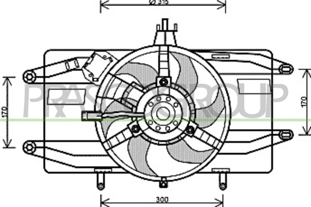 Ventilateur anti-surchauffe pour Fiat Doblo - Remplace OE 46737731