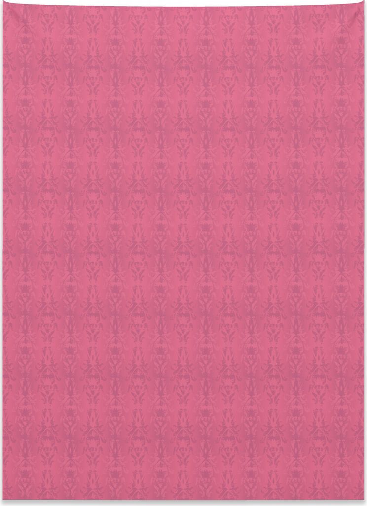 Abakuhaus Damast Wandteppich, Barockes Blumen-Design aus Weiches Mikrofaser Stoff Kein Verblassen Klare Farben Waschbar, 110 x 150 cm, Getrocknete ...