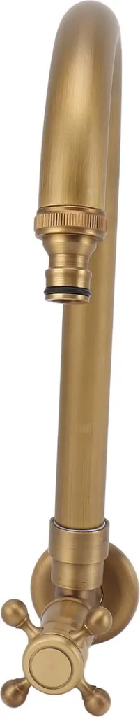 Robinet de jardin mural antique résistant au gel avec rotation à 360° - 7