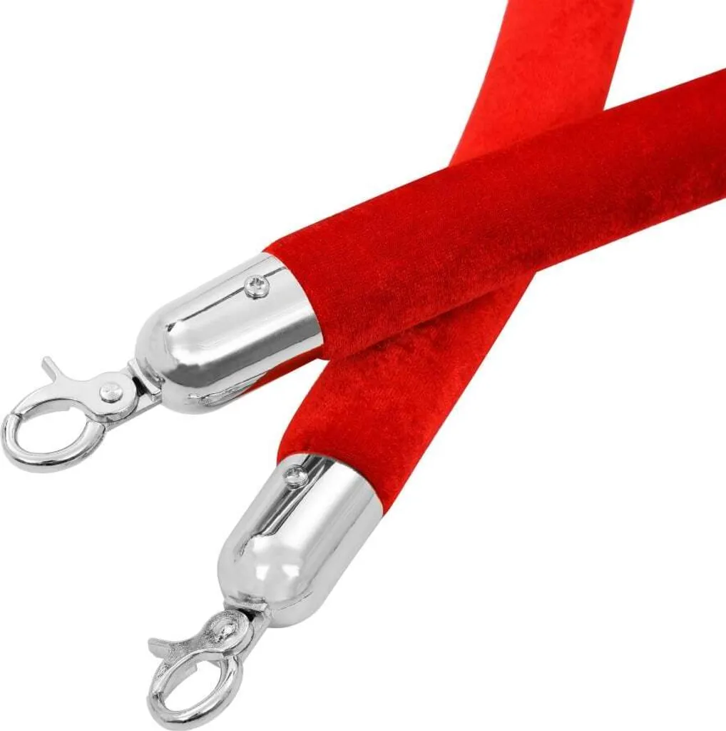 Recensione Corda vidaXL Velluto Rosso: Eleganza Argento per Eventi - 3