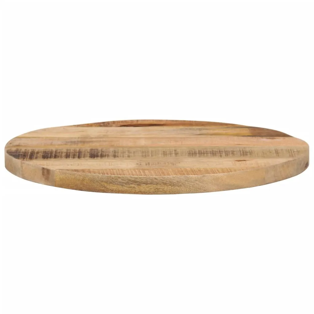 Piano Rotondo Legno Mango Massiccio Grezzo 60cm - Arredo Boho Chic - 3