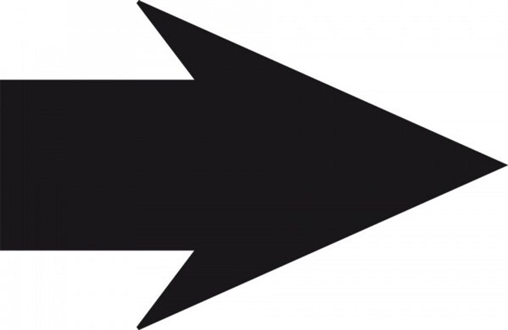 Dreifke Aufkleber I Richtungspfeil, RoHS konform, schwarz, Folie, selbstkleb...