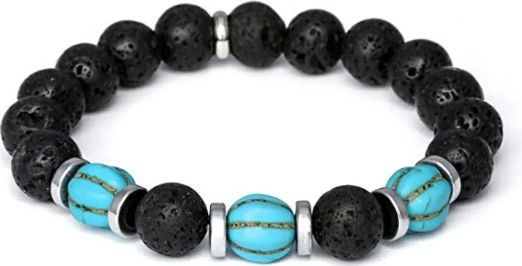 Acquista Bracciale MINK163/20 Pietra Lavica e Ematite | Prezzo Top