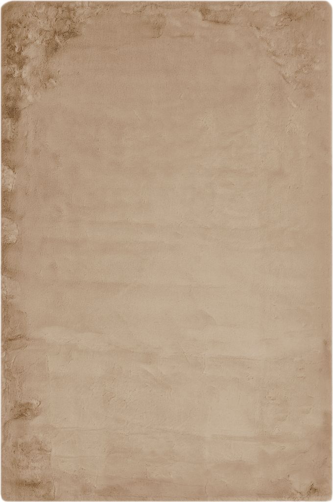 Fellteppich Eckig 160 x 230 cm Taupe besonders weicher Hochflor