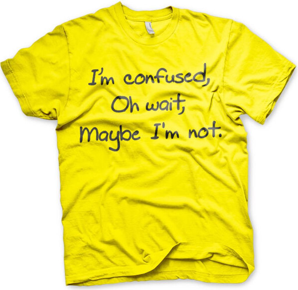 Im Confused T-Shirt - Large - Yellow