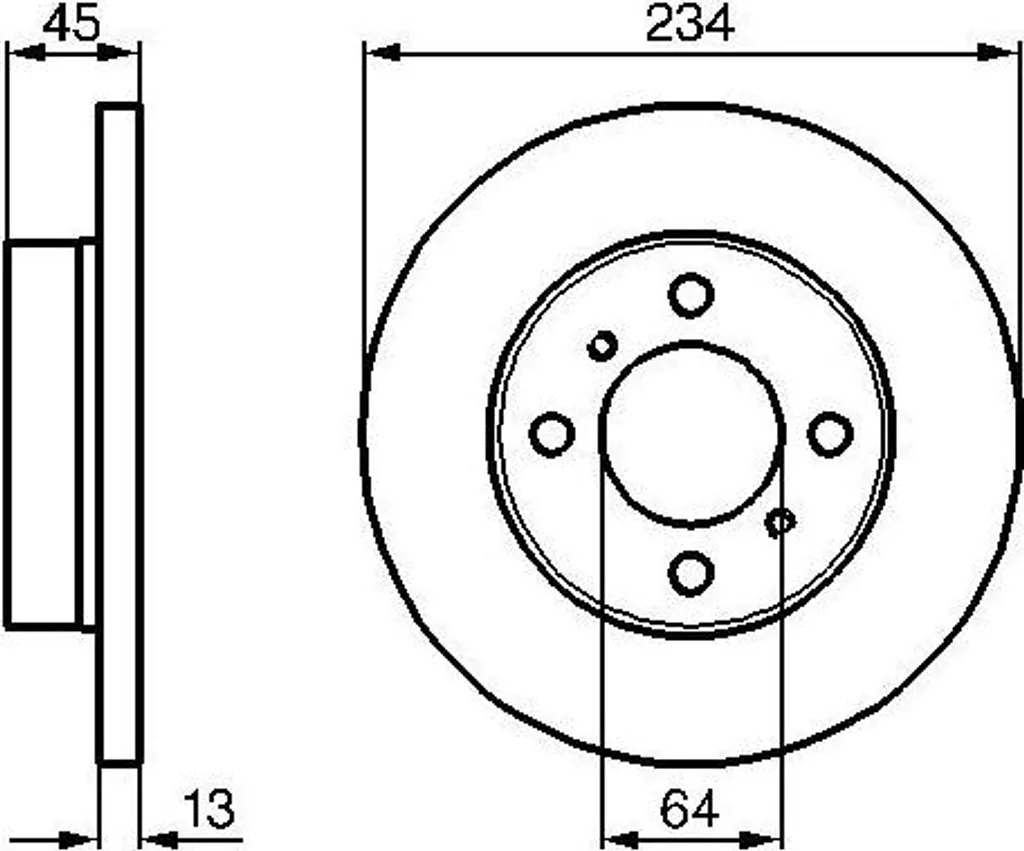 Disque de frein de rechange pour Mitsubishi Colt série MB699280 Bosch