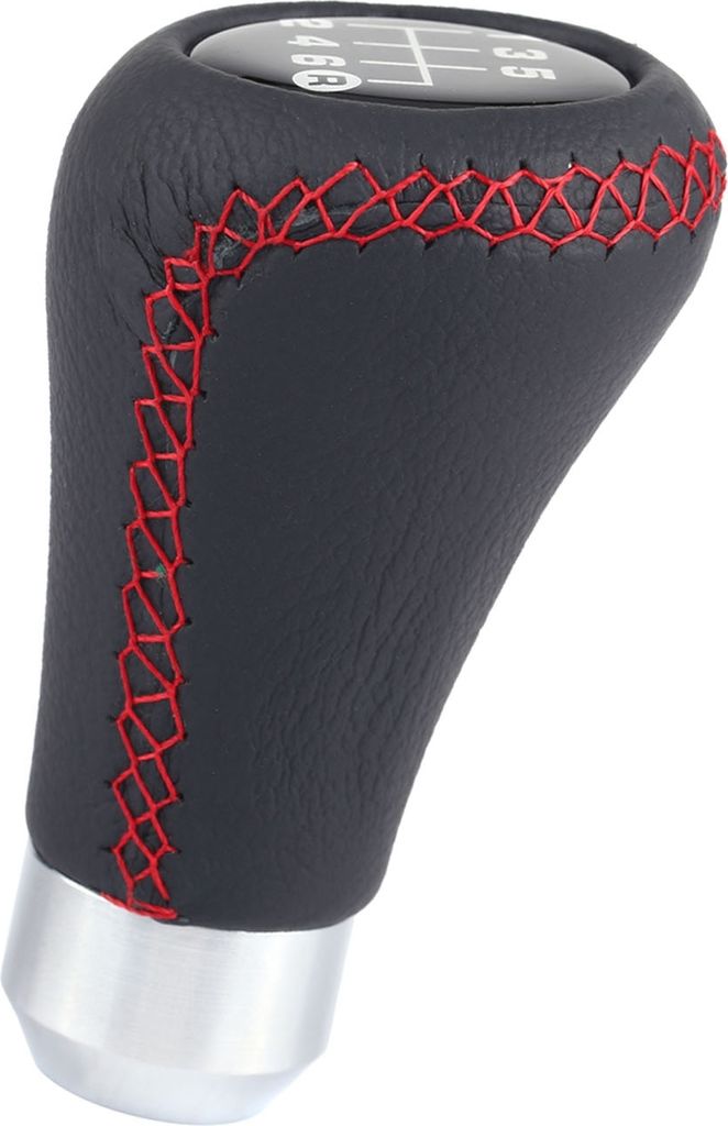 Universal Auto Fahrzeug 6-Gang-Schaltknauf PolyurethanSchalthebel mit 3 Schläuchen Rot