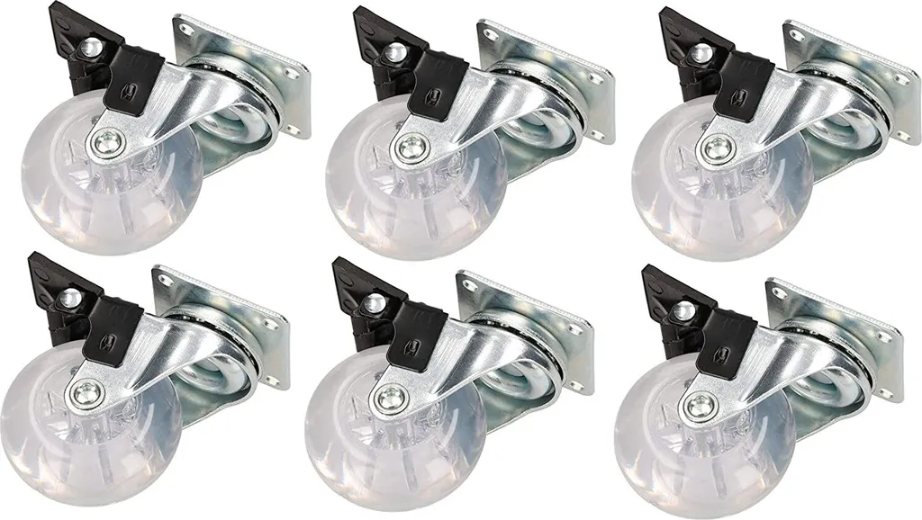 Roulettes de Transport pour Parquet et Sols Délicats Ø 50mm Lot de 6