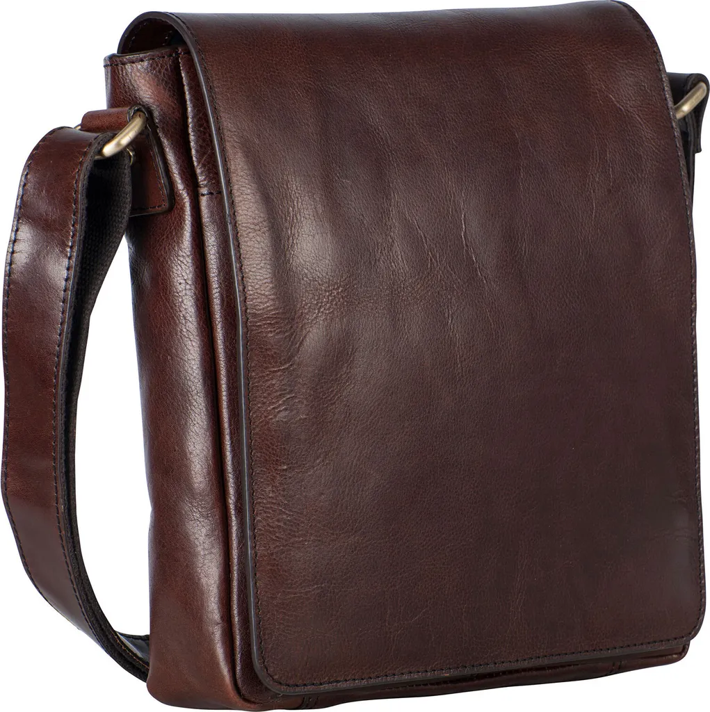 Leonhard Heyden Cambridge Sac à Épaule en Cuir Redbrown pour Ordinateur