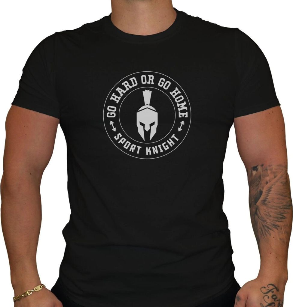 Sport-Knight Herren Fitness T-Shirt "Go Hard or Go Home"